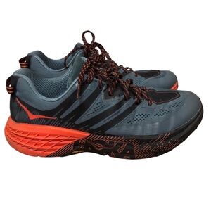 Hoka One One Speedgoat 3 Athletic Outdoor Running Shoes Mens 9.5 Blue Orange